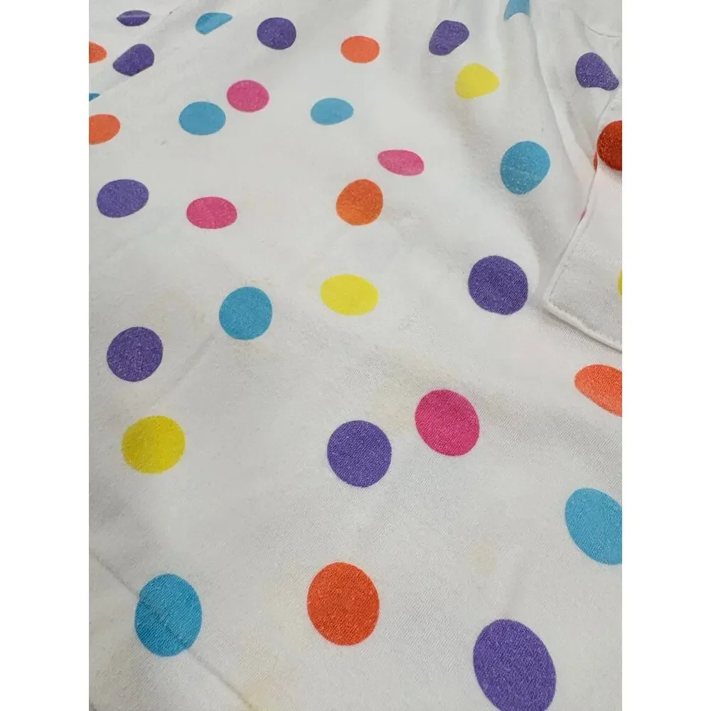 Vintage 90s Polka Dot Romper Girls Size Large 14-16